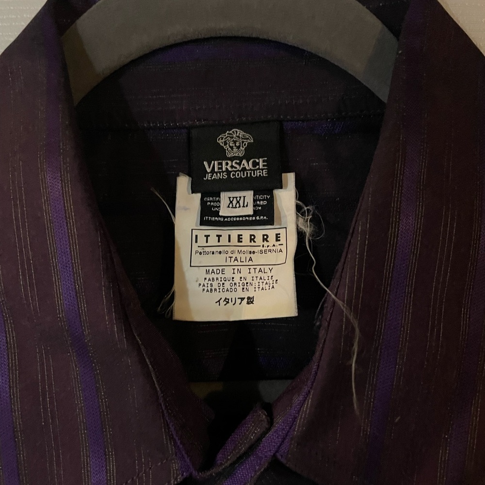 Versace jeans couture purple shirt